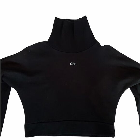 Off-White Cropped Turtleneck Sweatshirt Size XXS COA included - Picture 2 of 5